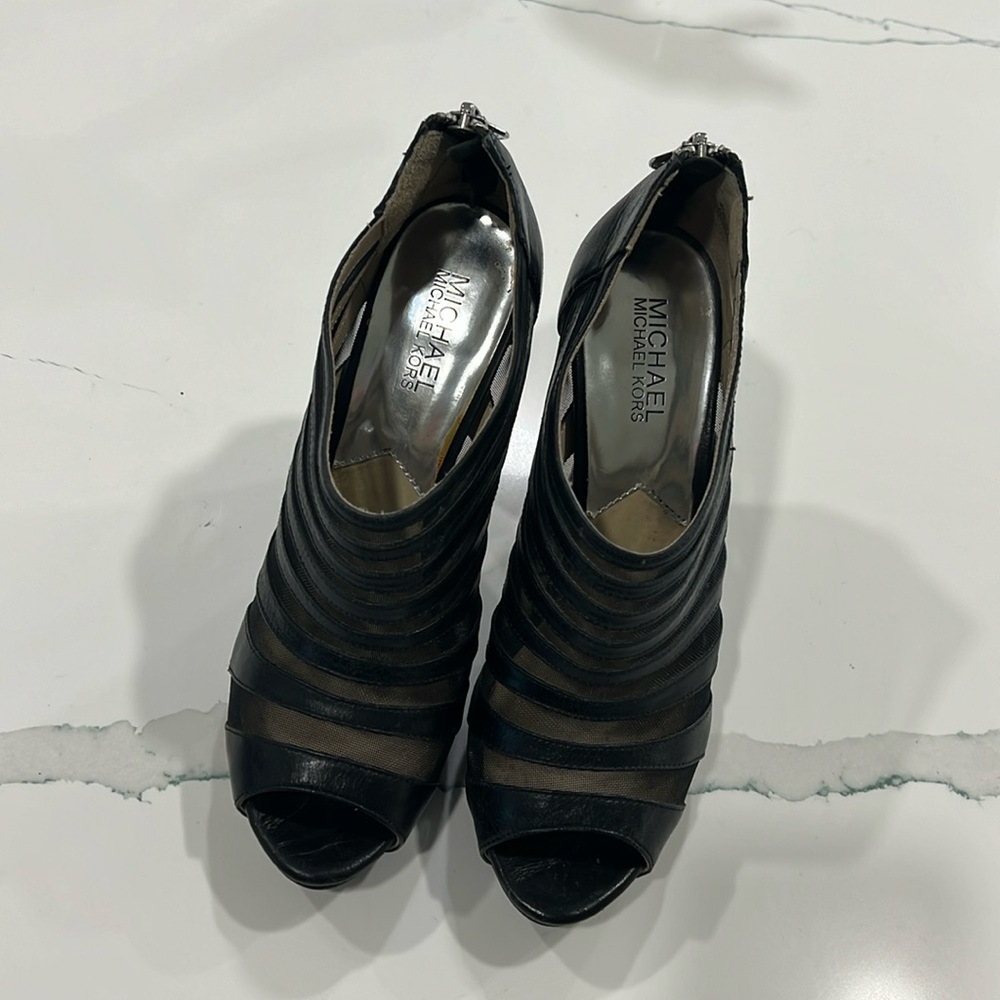 Micheal Kors Zip Up High Heels